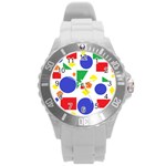 Random Geometrics Plastic Sport Watch (Large)