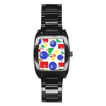 Random Geometrics Stainless Steel Barrel Watch