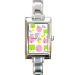 Spring Geometrics Rectangular Italian Charm Watch