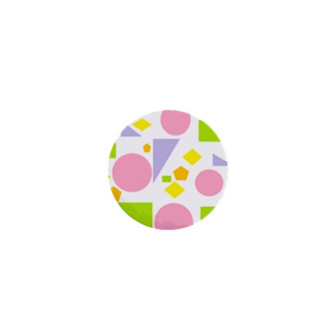 Spring Geometrics 1  Mini Button Magnet from ArtsNow.com Front