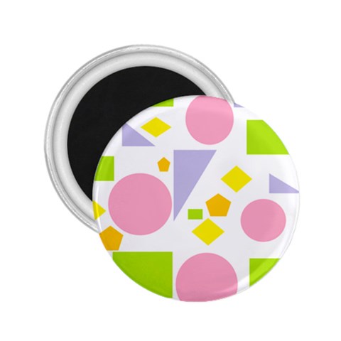 Spring Geometrics 2.25  Button Magnet from ArtsNow.com Front