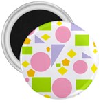 Spring Geometrics 3  Button Magnet