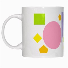 Spring Geometrics White Coffee Mug from ArtsNow.com Left