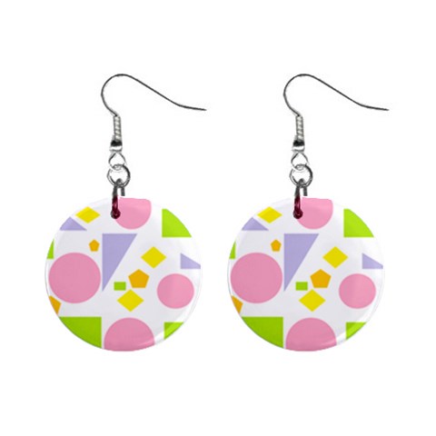 Spring Geometrics Mini Button Earrings from ArtsNow.com Front