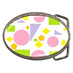 Spring Geometrics Belt Buckle (Oval)