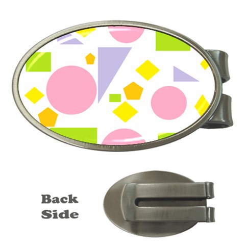 Spring Geometrics Money Clip (Oval) from ArtsNow.com Front