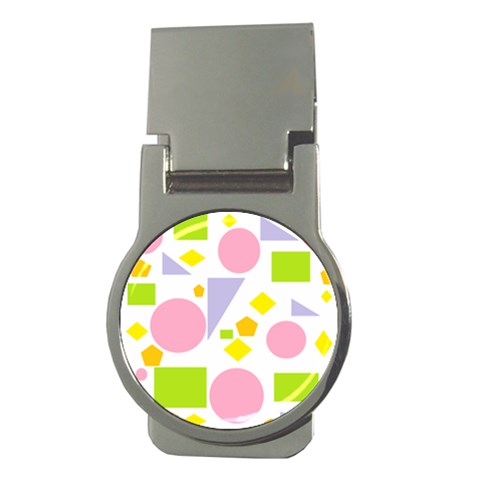 Spring Geometrics Money Clip (Round) from ArtsNow.com Front