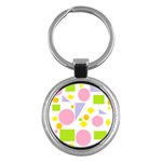 Spring Geometrics Key Chain (Round)