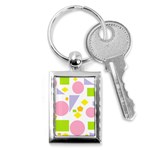 Spring Geometrics Key Chain (Rectangle)