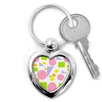 Spring Geometrics Key Chain (Heart)