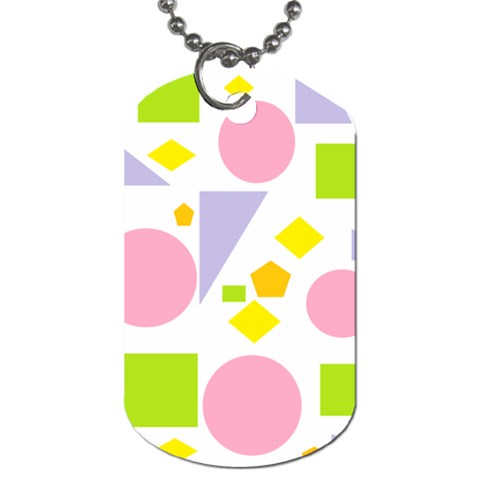 Spring Geometrics Dog Tag (One Sided) from ArtsNow.com Front