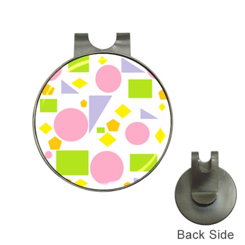 Spring Geometrics Hat Clip with Golf Ball Marker from ArtsNow.com Front