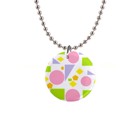 Spring Geometrics Button Necklace from ArtsNow.com Front