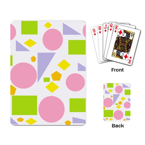 Spring Geometrics Playing Cards Single Design from ArtsNow.com Back
