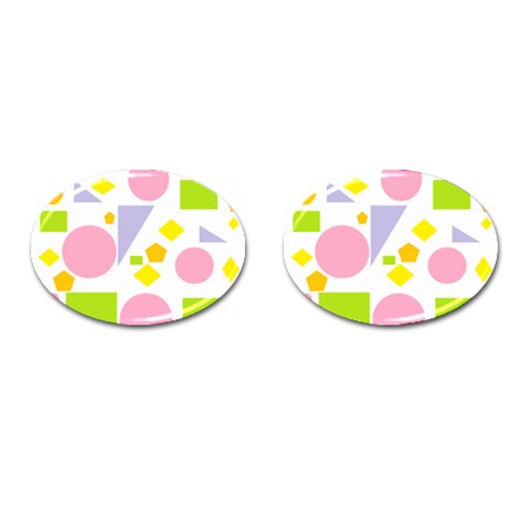 Spring Geometrics Cufflinks (Oval) from ArtsNow.com Front(Pair)