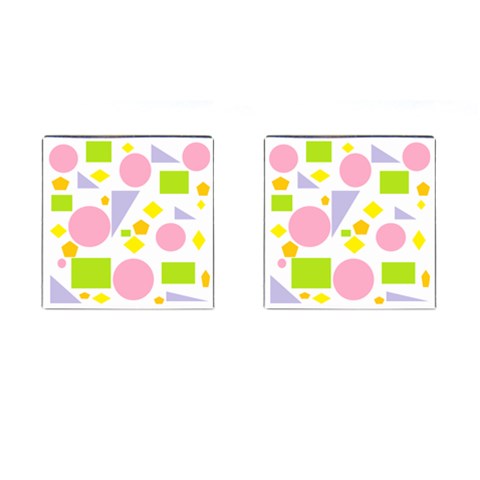 Spring Geometrics Cufflinks (Square) from ArtsNow.com Front(Pair)