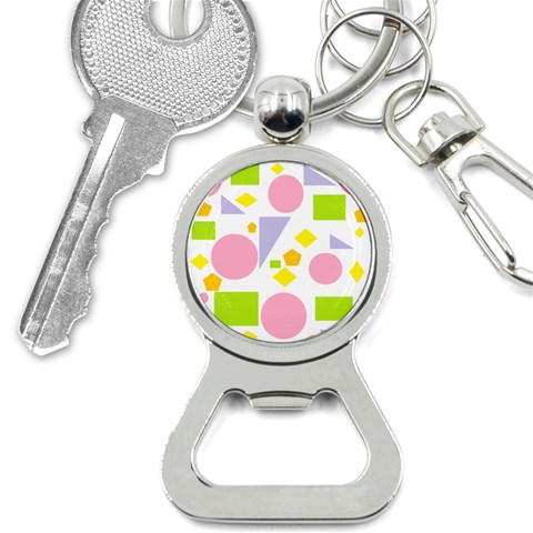 Spring Geometrics Bottle Opener Key Chain from ArtsNow.com Front
