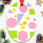 Spring Geometrics Oval Ornament (Two Sides)