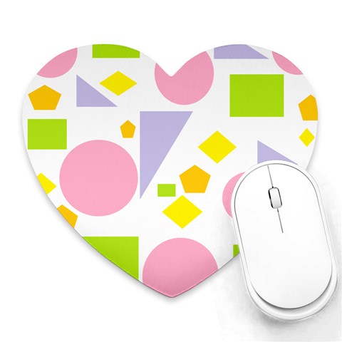 Spring Geometrics Mouse Pad (Heart) from ArtsNow.com Front