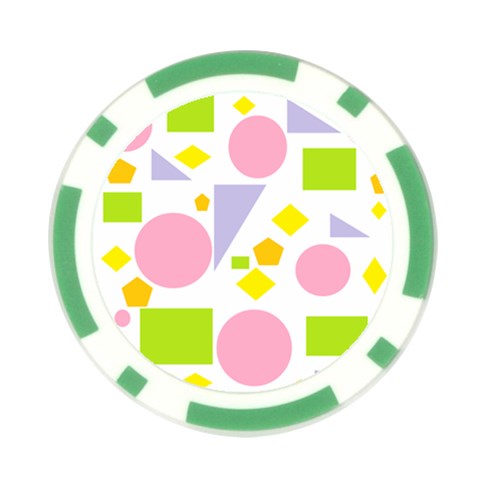 Spring Geometrics Poker Chip from ArtsNow.com Front