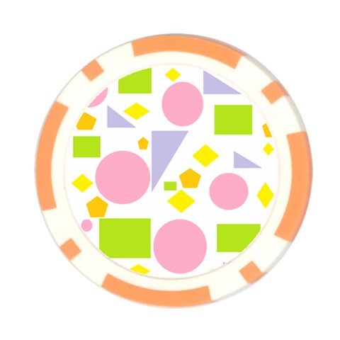 Spring Geometrics Poker Chip from ArtsNow.com Front