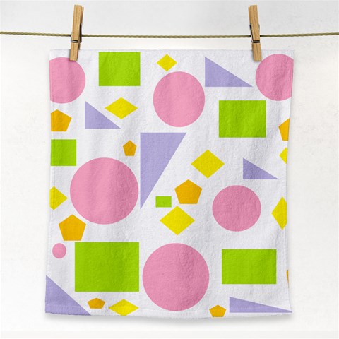 Spring Geometrics Face Towel from ArtsNow.com Front