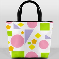 Spring Geometrics Bucket Handbag from ArtsNow.com Front