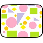 Spring Geometrics Mini Fleece Blanket (Two Sided)