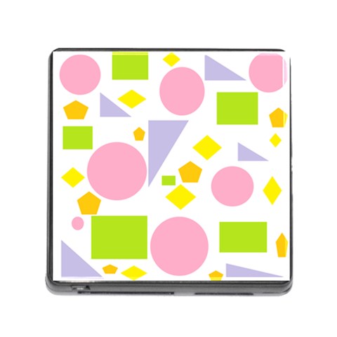 Spring Geometrics Memory Card Reader with Storage (Square) from ArtsNow.com Front