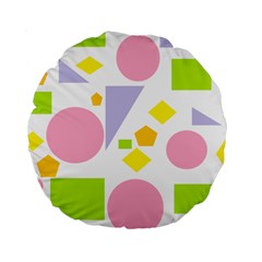 Spring Geometrics 15  Premium Round Cushion  from ArtsNow.com Front