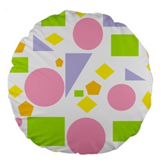 Spring Geometrics 18  Premium Round Cushion  from ArtsNow.com Front