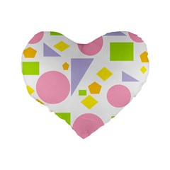 Spring Geometrics 16  Premium Heart Shape Cushion  from ArtsNow.com Back