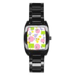 Spring Geometrics Stainless Steel Barrel Watch