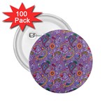 Purple Paisley 2.25  Button (100 pack)