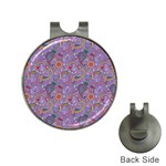 Purple Paisley Hat Clip with Golf Ball Marker