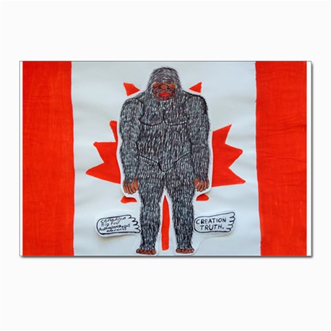 Big Foot A, Canada Flag Postcard 4 x 6  (10 Pack) from ArtsNow.com Front