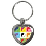 Ying Yang   Key Chain (Heart)