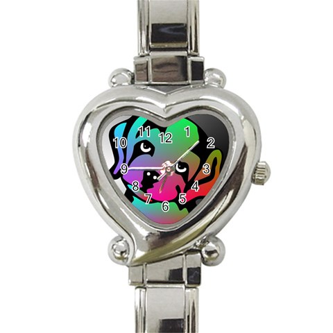 Dog Heart Italian Charm Watch  from ArtsNow.com Front