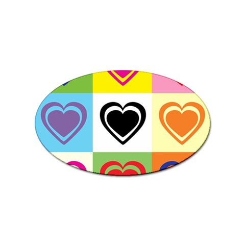 Hearts Sticker 10 Pack (Oval) from ArtsNow.com Front