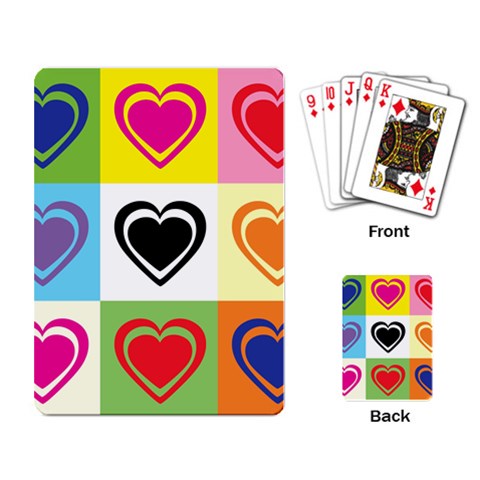 Hearts Playing Cards Single Design from ArtsNow.com Back