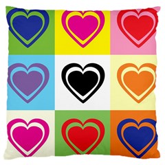 Hearts Large Cushion Case (Two Sided)  from ArtsNow.com Back