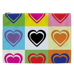 Hearts Cosmetic Bag (XXL) from ArtsNow.com Front