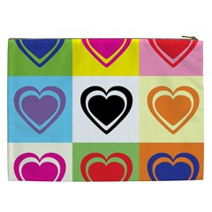 Hearts Cosmetic Bag (XXL) from ArtsNow.com Back