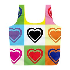 Hearts Reusable Bag (L) from ArtsNow.com Front