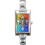 Cross Rectangular Italian Charm Watch