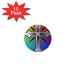 Cross 1  Mini Button (10 pack)