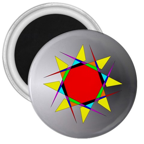 Star 3  Button Magnet from ArtsNow.com Front