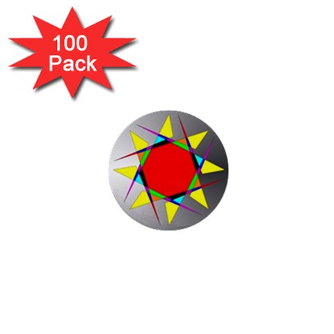 Star 1  Mini Button (100 pack) from ArtsNow.com Front