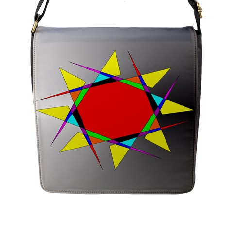 Star Flap Closure Messenger Bag (Large) from ArtsNow.com Front