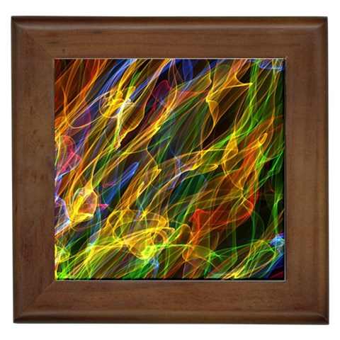 Abstract Smoke Framed Ceramic Tile from ArtsNow.com Front